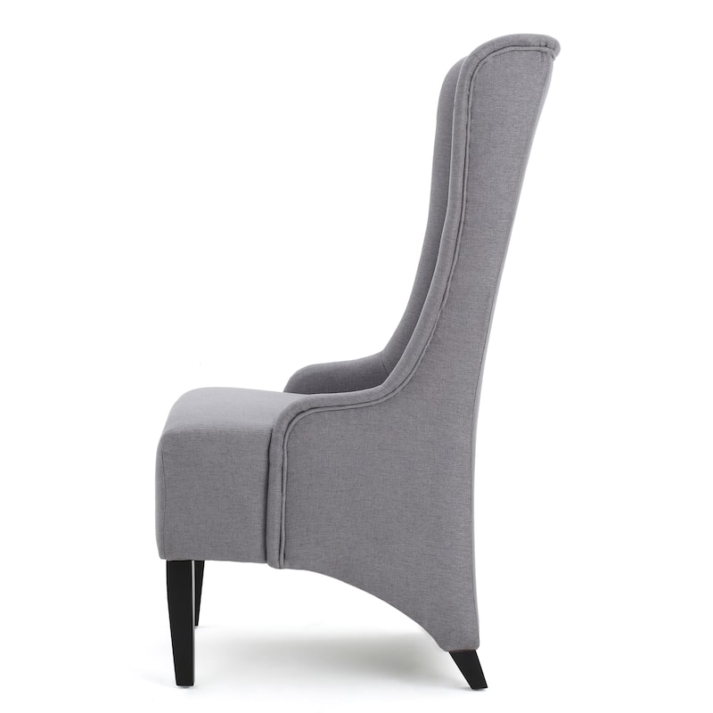 Roomfitters Tall Wingback Dining Chair with Upholstered Seat and Curved Backrest, Elegant Accent Chair