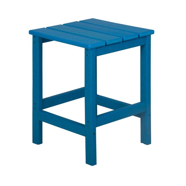 Laguna 18-inch Square Side Table - Pacific Blue