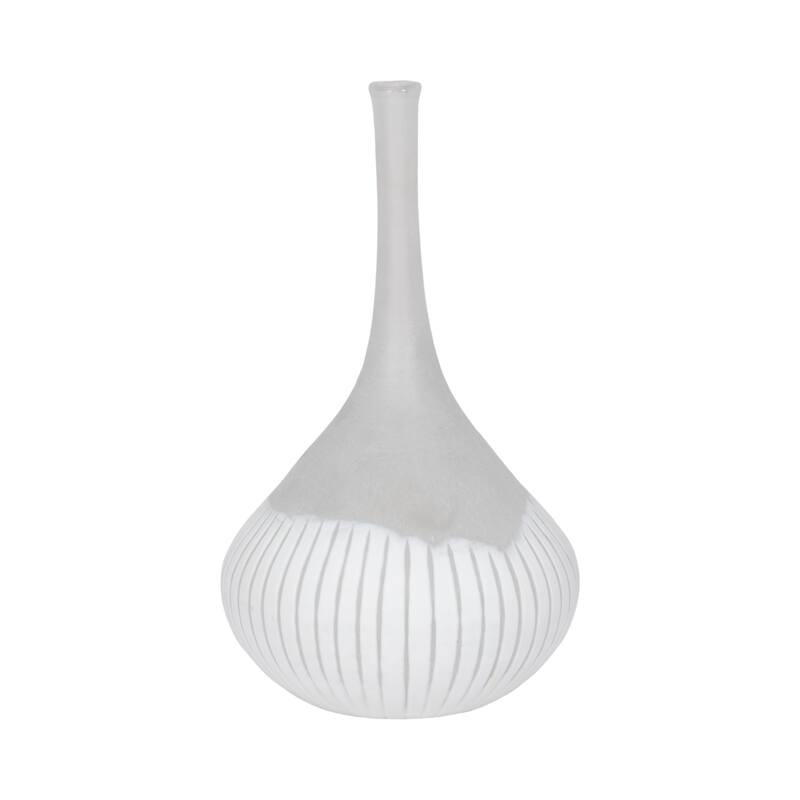 Frosted Flower Glass Vase - Elegant Sculptural Vase for Home Decor