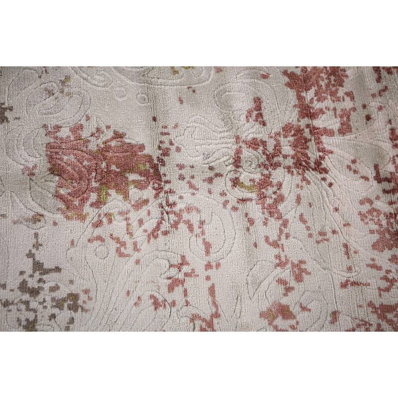 Contemporary Abstract Area Rug Hand-Knotted Wool Carpet - 5'6" X 7'8"