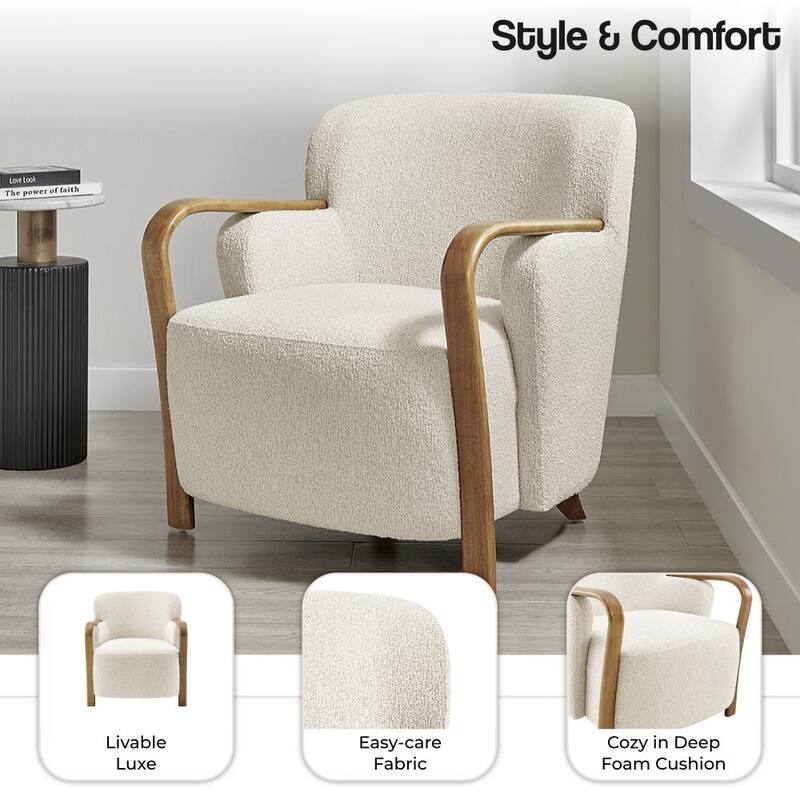 NPD Furniture Tania Fabric Accent Arm Chair