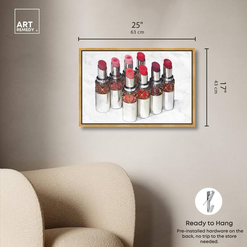 Doll Memories - Lipsticks 22 Canvas by Art Remedy