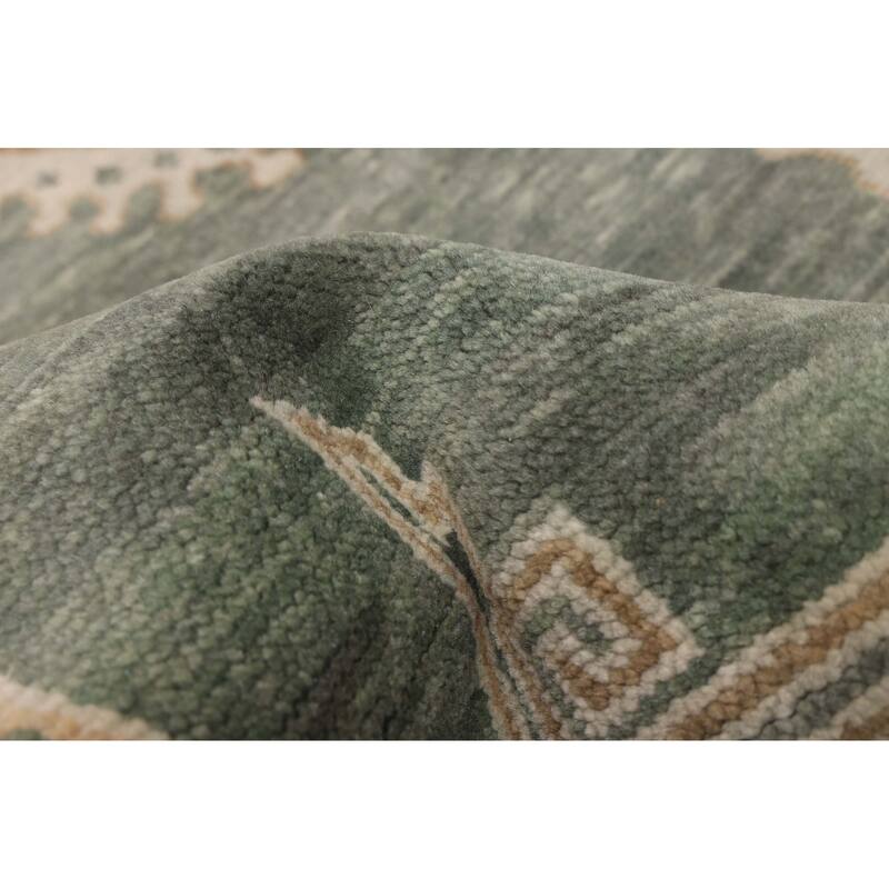 ECARPETGALLERY Hand-knotted Jules Serapi Dark Green Wool Rug - 7'11 x 9'9