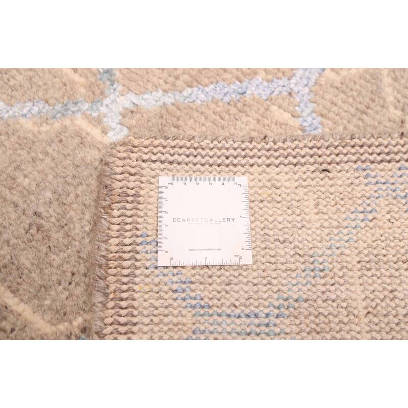 ECARPETGALLERY Hand-knotted Tangier Taupe Silk, Wool Rug - 5'3 x 7'11