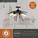 preview thumbnail 4 of 11, Estelle 24-in W Mid-Century Modern Sputnik Semi Flush Mount Ceiling Light - 24-in W x 14.5-in H x 24-in D