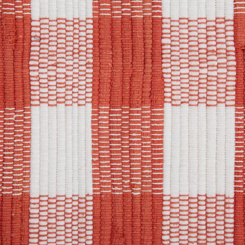 DII Antique Green & White Buffalo Check Rag Rug 26x40 inch
