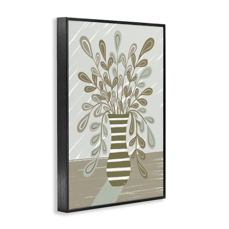 Stupell Muted Minimal Foliage Bouquet Framed Giclee Art Design By Martina Pavlova