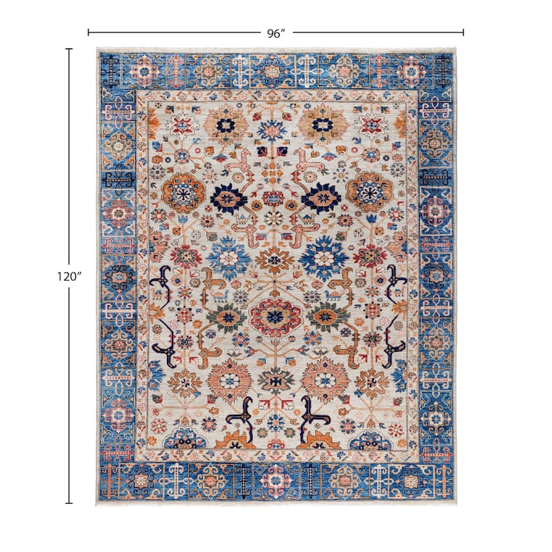 Serapi One-of-a-Kind Hand-Knotted Area Rug - Ivory - 8' 0" x 10' 0"