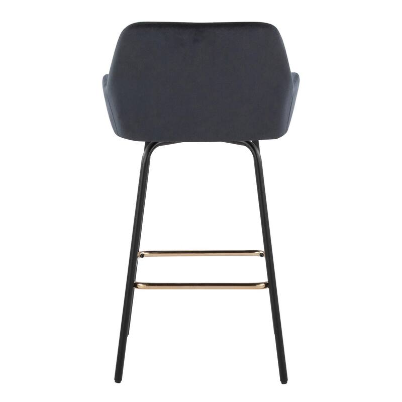 Porch & Den Galotti Fixed Height Counter Stool with Metal Legs & Square Footrest (Set of 2)