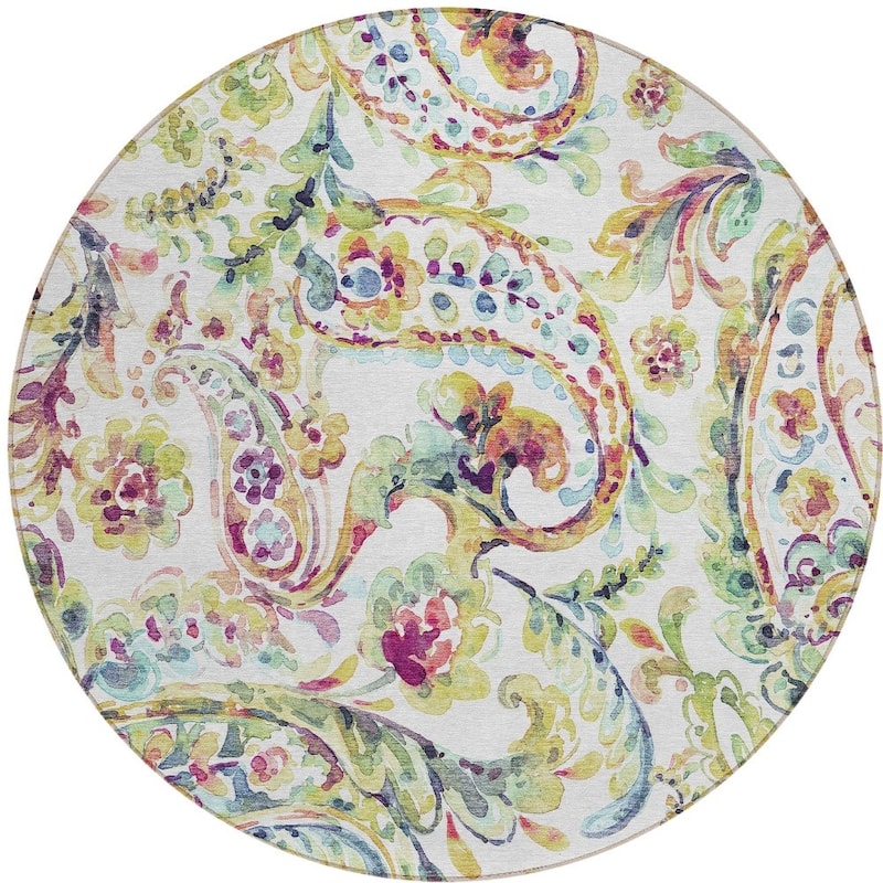 HomeRoots Paisley Transitional Rectangle Outdoor Rug