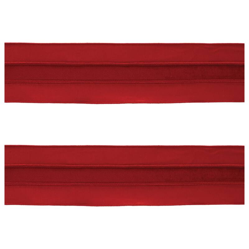 Red Wired Ribbon (Set of 2)