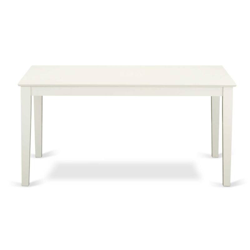 5-Piece Rectangular Linen White Finish Solid Wood Top-Upholstered Dining Room Set-Seats 4