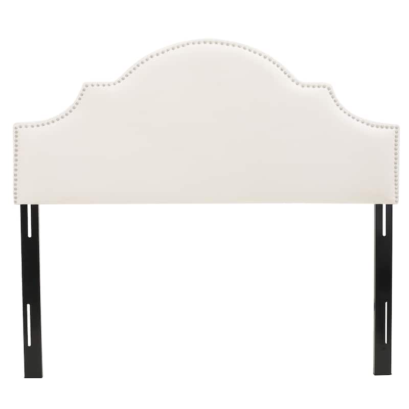 Queen bed, Headboard with Black finish on height-adjustable legs