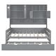 preview thumbnail 5 of 12, Full Wooden Daybed With Size Trundle and All-in-One Cabinet, Grey