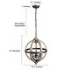 preview thumbnail 7 of 6, The Gray Barn Globe Farmhouse Pendant Lighting with Distressed Wood for Kitchen Island - W 15.7"x H 21.5"