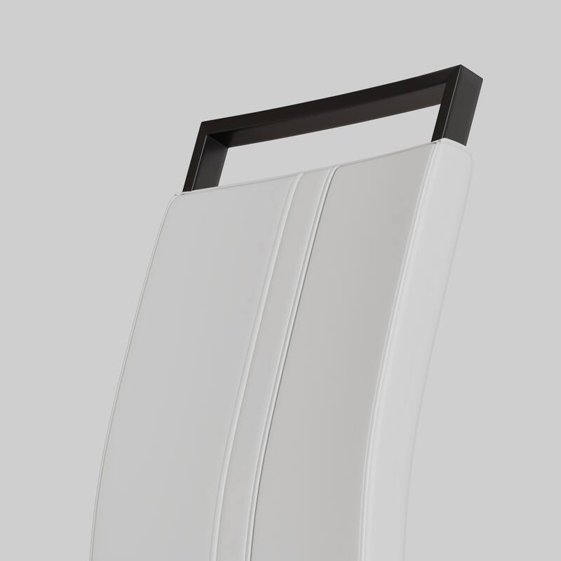 High Back Upholstered Side Chair with C-shaped Tube