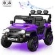 preview thumbnail 1 of 33, 12V Kids Ride on Truck Car, Kids Electric Velectric with Parent Remote Control Purple