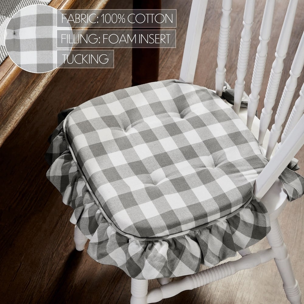 Annie Buffalo Check Ruffled Chair Pad