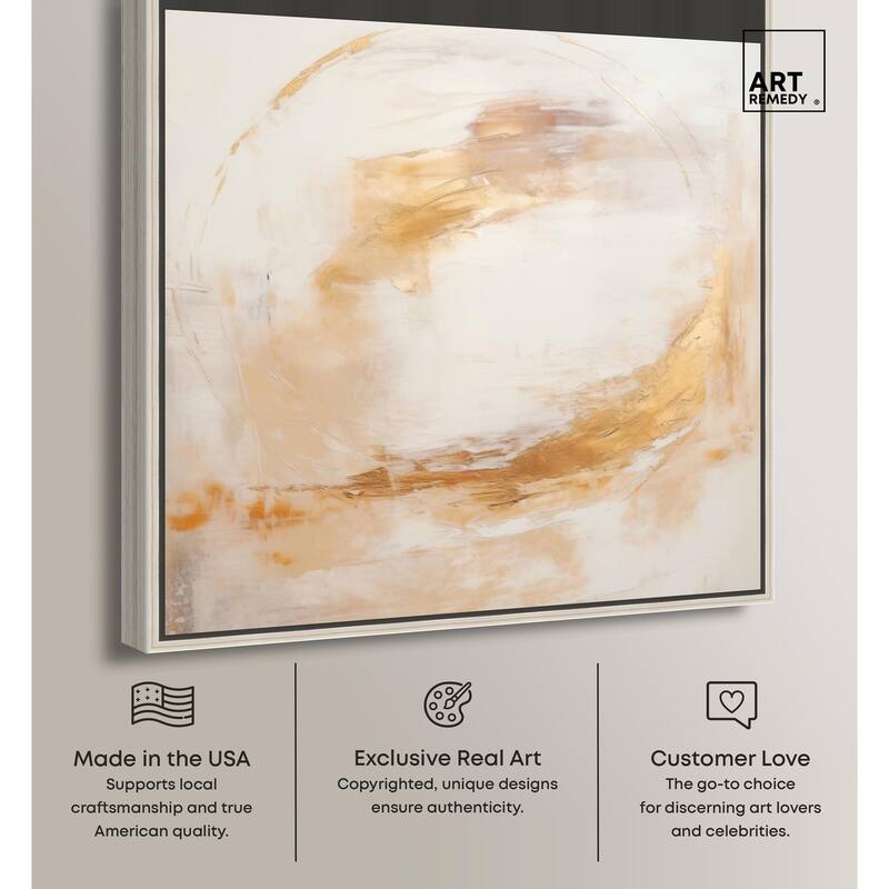 Golden Orb I Canvas by Art Remedy