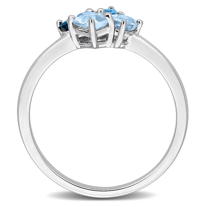 Miadora Multi-Gem Cluster Ring Sterling Silver