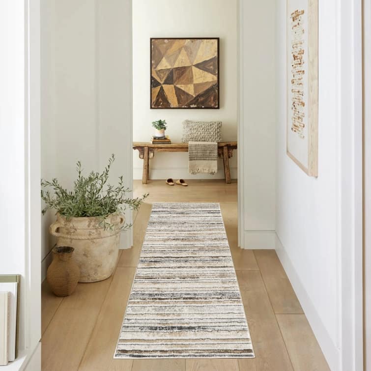 Modern Minimalist Striped Area Rug