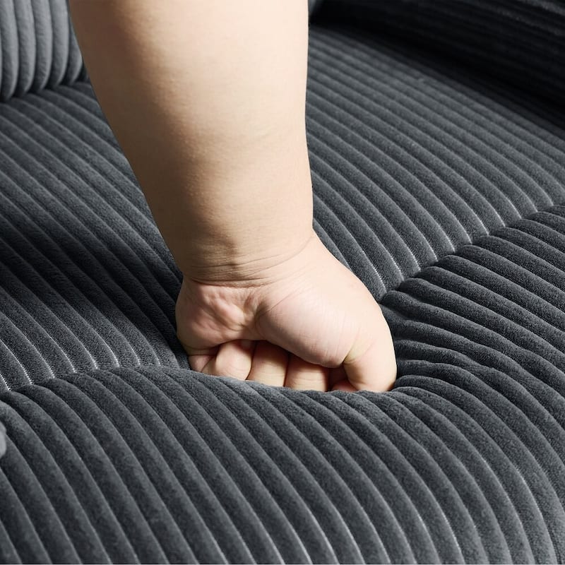 Modern 36'' W Cotton/ Corduroy Push Back Manual Recliner Chair