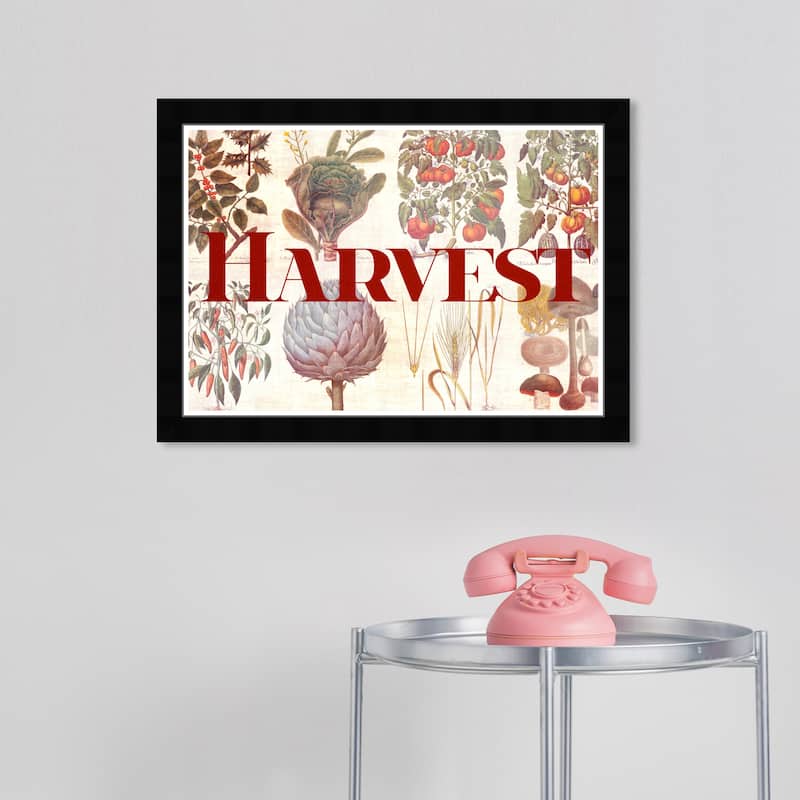 Wynwood Studio Prints Food and Cuisine Thanksgiving Menu Red and Maroon Rustic Wall Art Canvas Print - Black