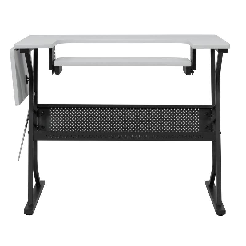 Sew Ready Eclipse Sewing Crafting Office Table with Folding Top and Adjustable Platform