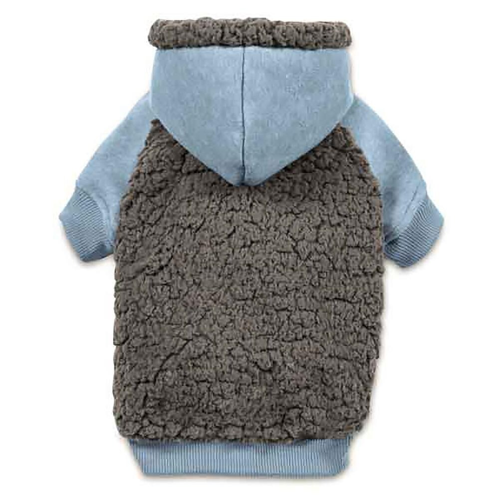 Shop Casual Canine Cozy Fleece Dog Hoodie Blue Large