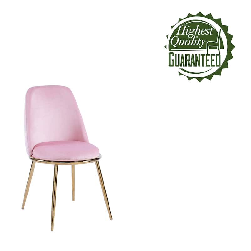 Porthos Home Dani Dining Chairs Set of 2, Velvet Upholstery, Gold Legs