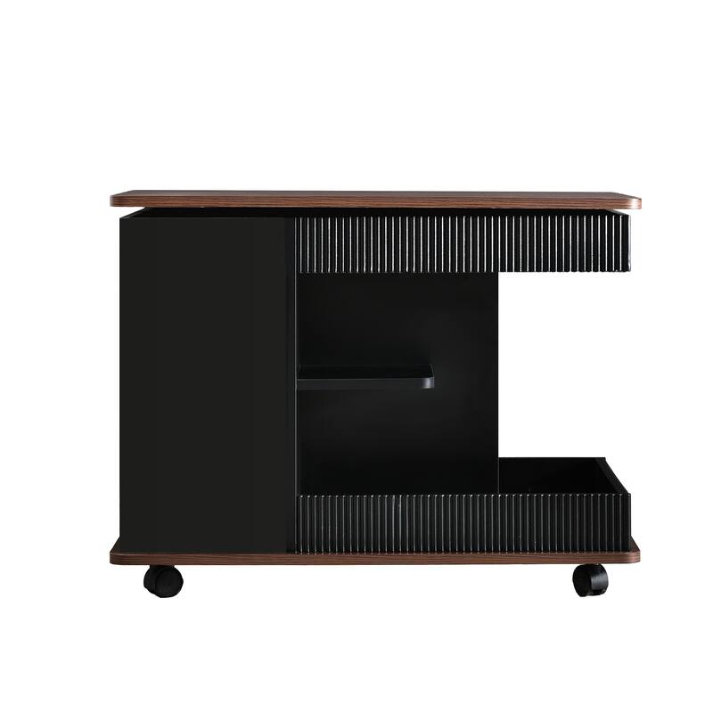 Lift Top End Table with Wheels and Storage for Small Spaces - 22.6" H x 17.7" W x 29.5" D