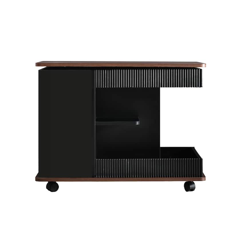 Lift-Top End Table with Rotating Top, Mobile Side Table Coffee Table with Storage, Sofa Table with Adjustable Height
