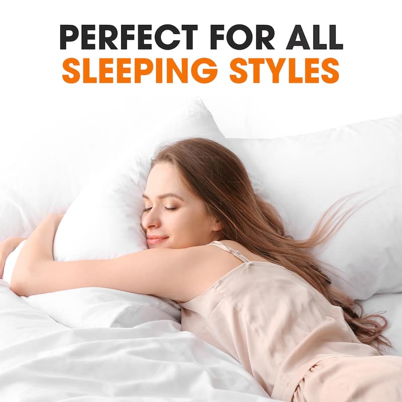 Cheer Collection Hypoallergenic Alternative Down Hollow Fiber Pillow - White