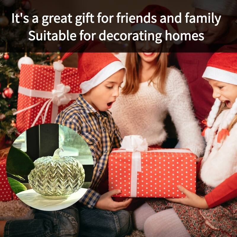 Mercury Glass Pumpkin Lights with Timer – Fall Halloween Table Decorations for Home & Thanksgiving Decor