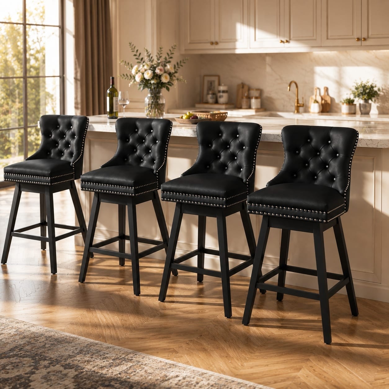 Hochwertiges Faux Leather Swivel Counter & Bar Stools