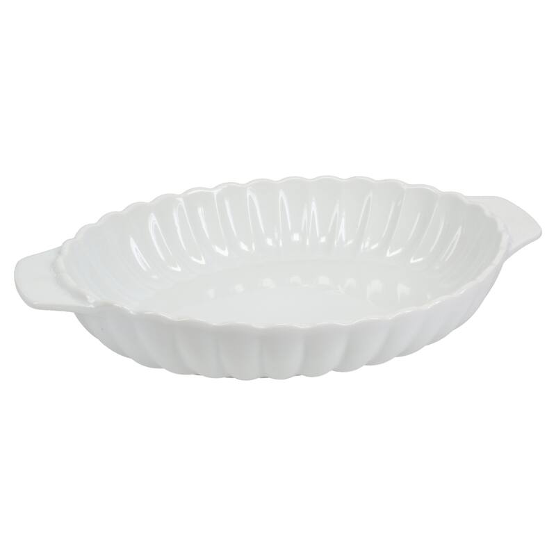 BIA Cordon Bleu Set of 2 Petal Bakers - 2.25 qt and 1.75 qt - White