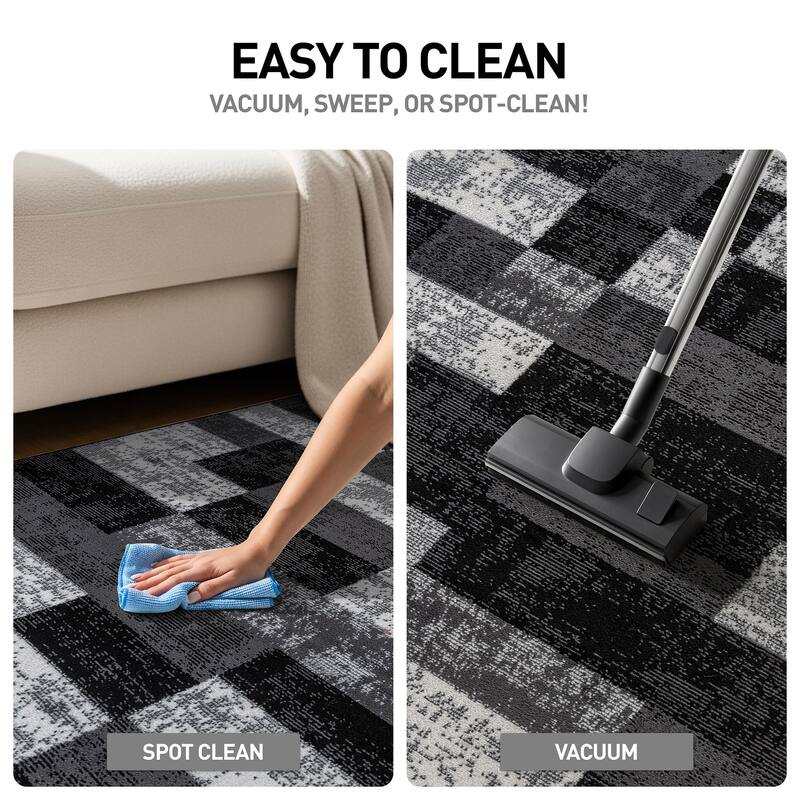 World Rug Gallery Modern Abstract Grid Area Rug