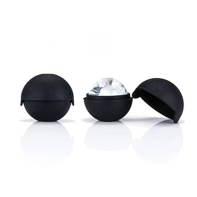 Ice Sphere Molds by Foster & Rye - Black - 2.25" x 2.5"