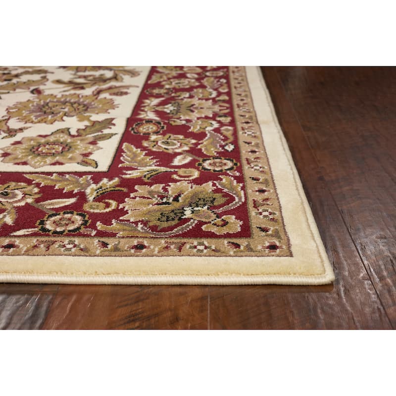 Copper Grove Veit Ivory/Red Classic Traditional Area Rug