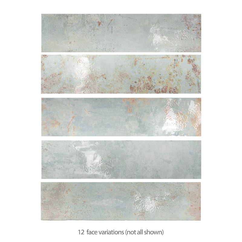 Merola Tile Biarritz Green 3" x 12" Ceramic Wall Tile
