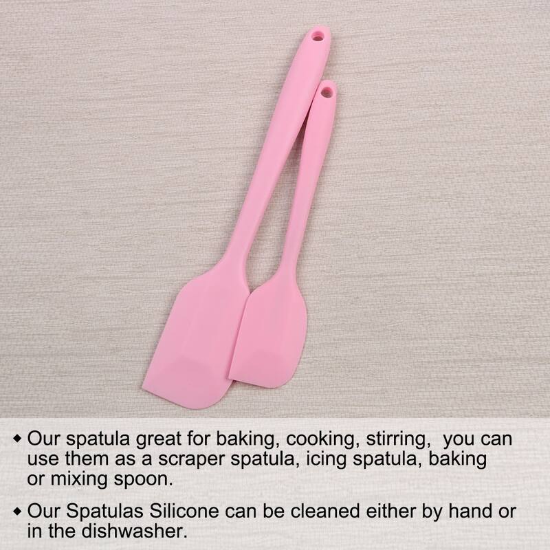 Silicone 2 Pcs Heat Resistant Rubber Turner Non Stick Spatula Set