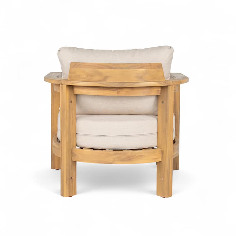 Christopher Knight Home-Zed Patio Acacia Wood Tub Club Chair