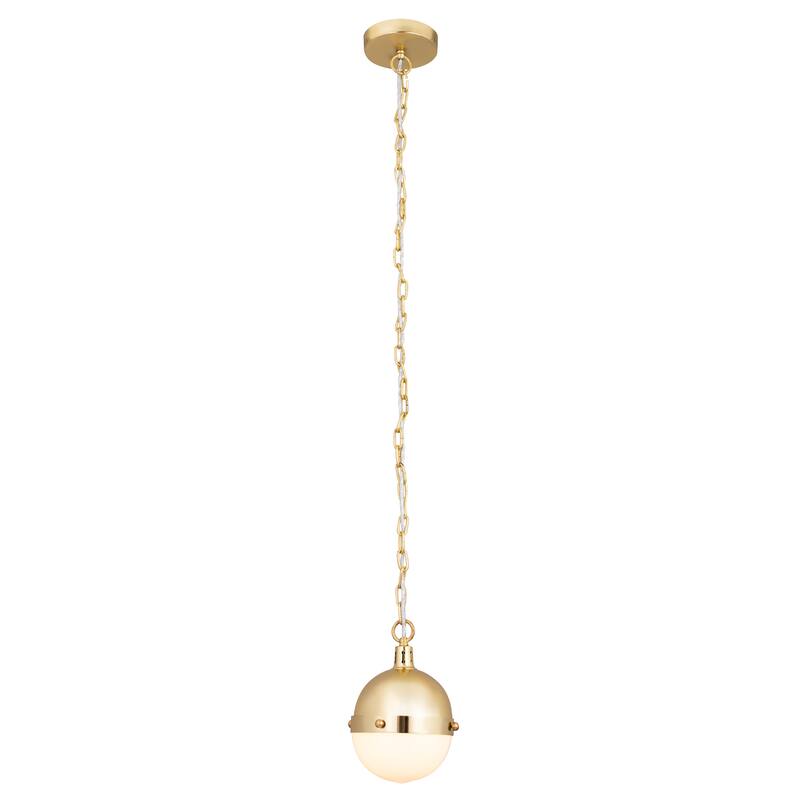 Elk Home Harmelin Satin Brass With Frosted Glass 1 Light Pendant
