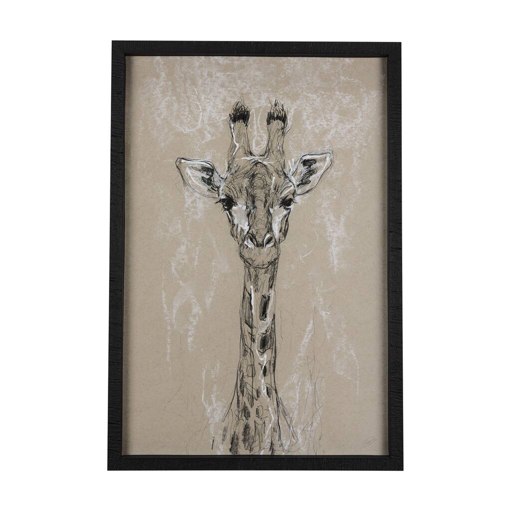 Sketch of Animal IV (Giraffe) Framed Art Print
