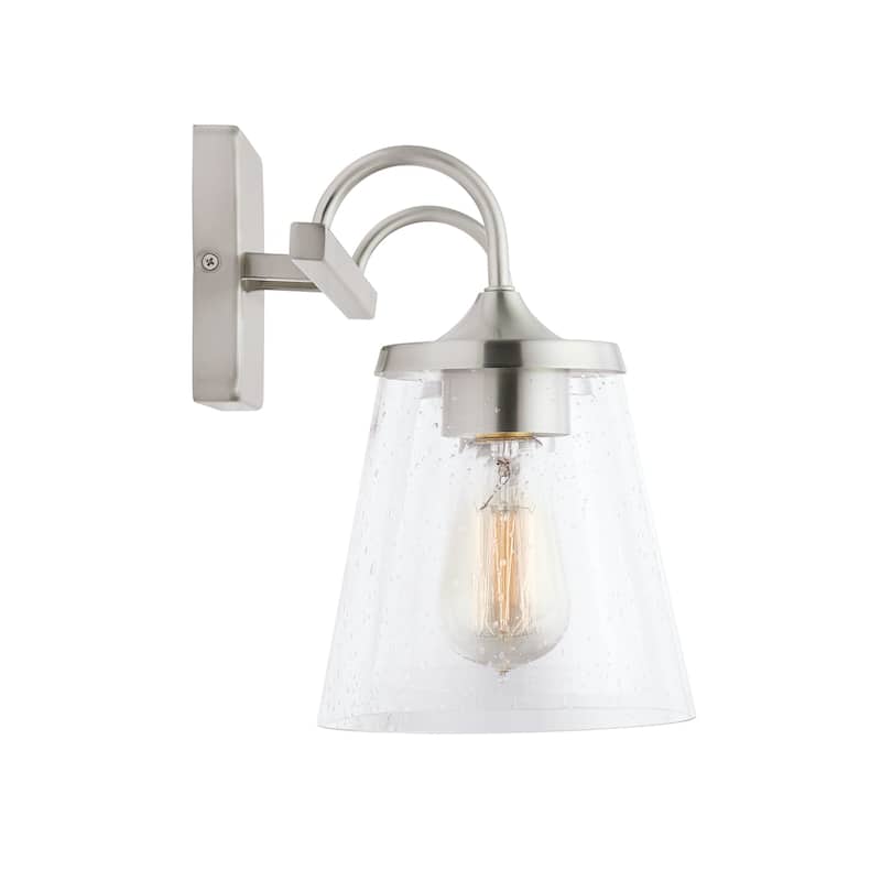 Jayne 2-light Bath/ Vanity Fixture w/ Clear Seeded Glass