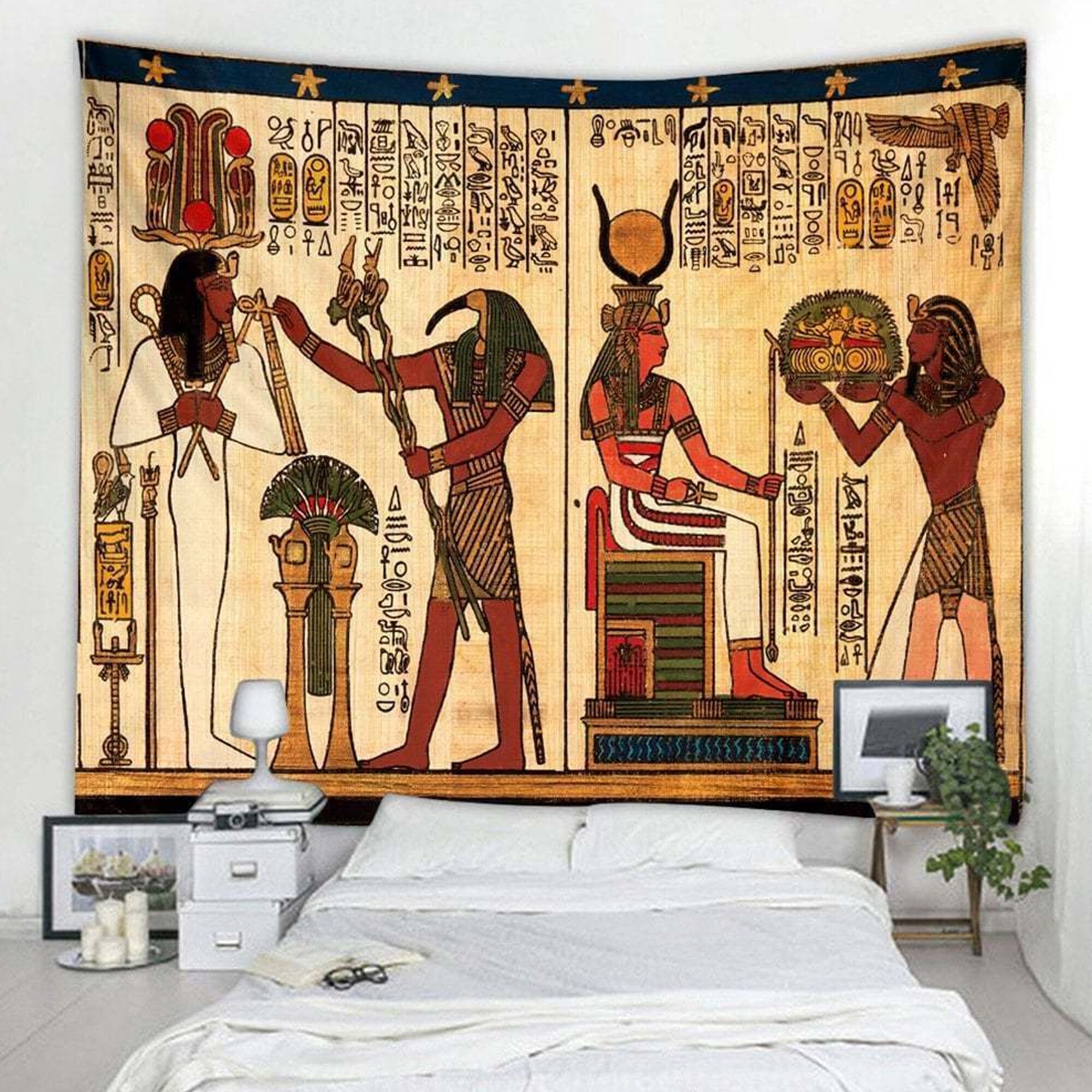 Sun Egypt Desert Pyramid Tapestry Wall Hanging Living Room Bedroom Dorm Decor 