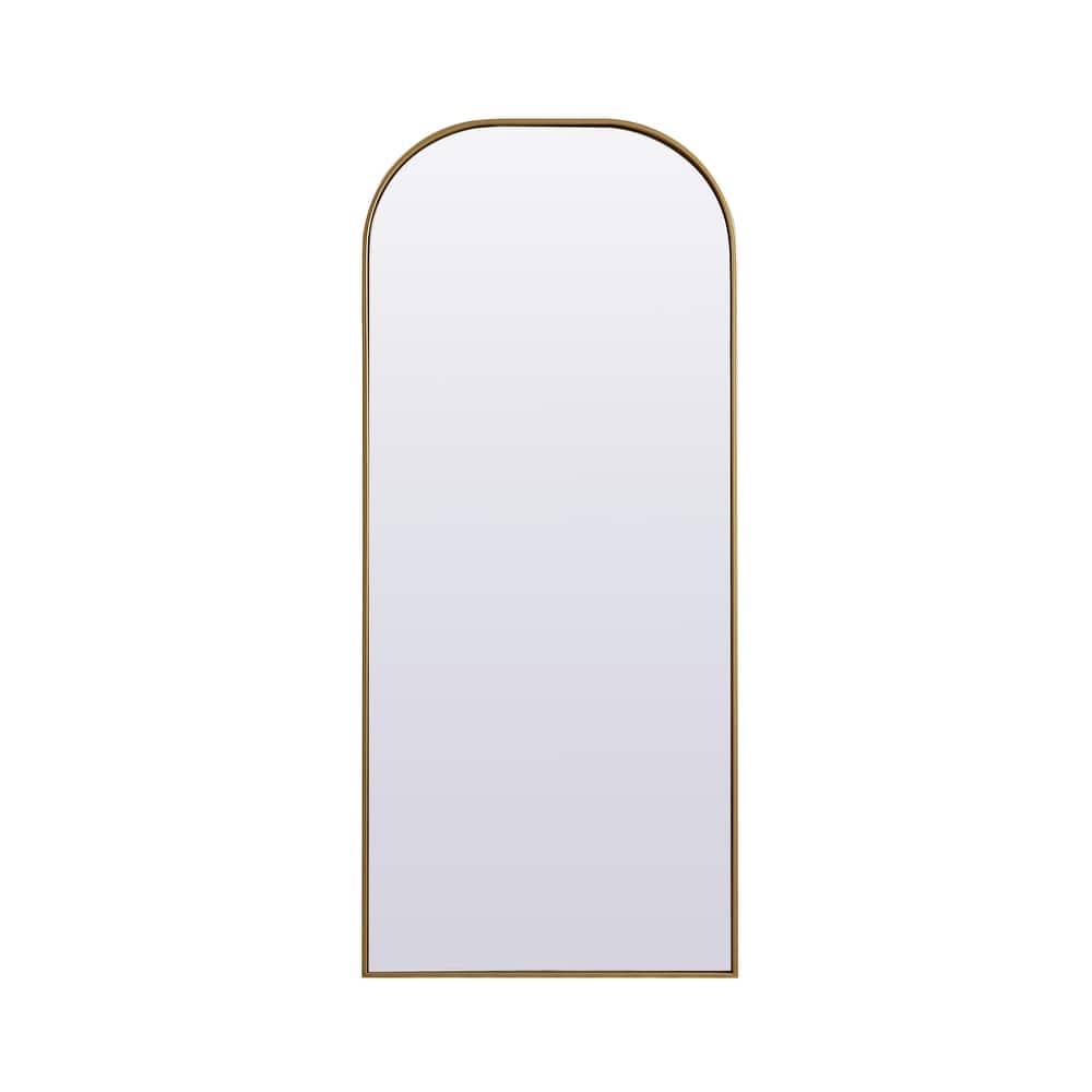 Indigo Home Metal Frame Arch Full Length Mirror 28x66 Inch
