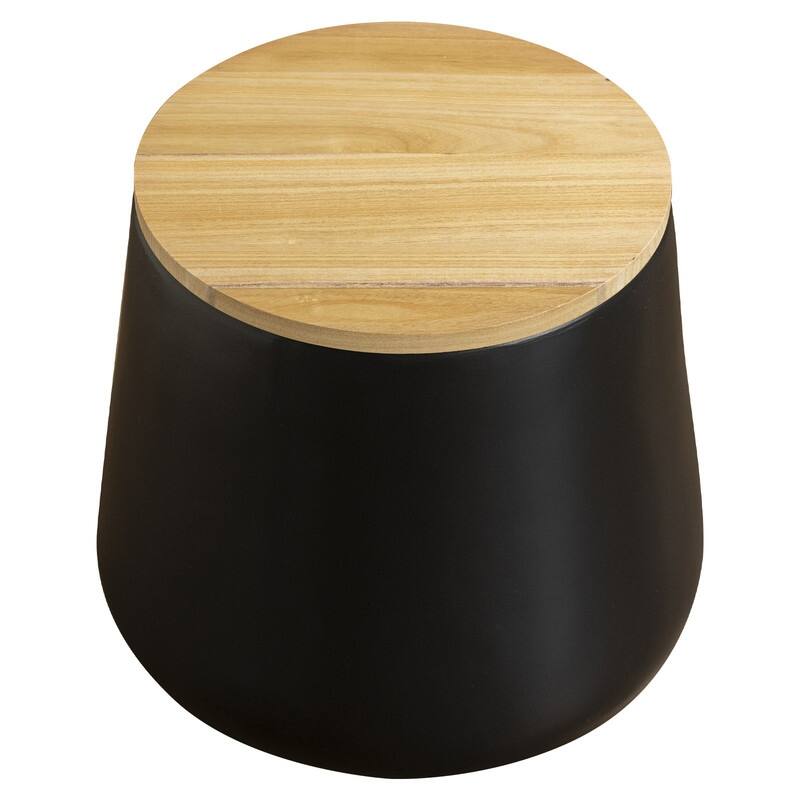 Orunel Modern Fiberstone Side Table with MDF Top and Painted Finish for Living Rooms, Patios, Balconies