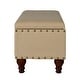preview thumbnail 10 of 48, Copper Grove Muscari Upholstered Storage Bench with Nailhead Trim