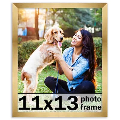 11x13 Frame Gold Bronze Modern Solid Wood Picture Frame | 0.75 Inch
